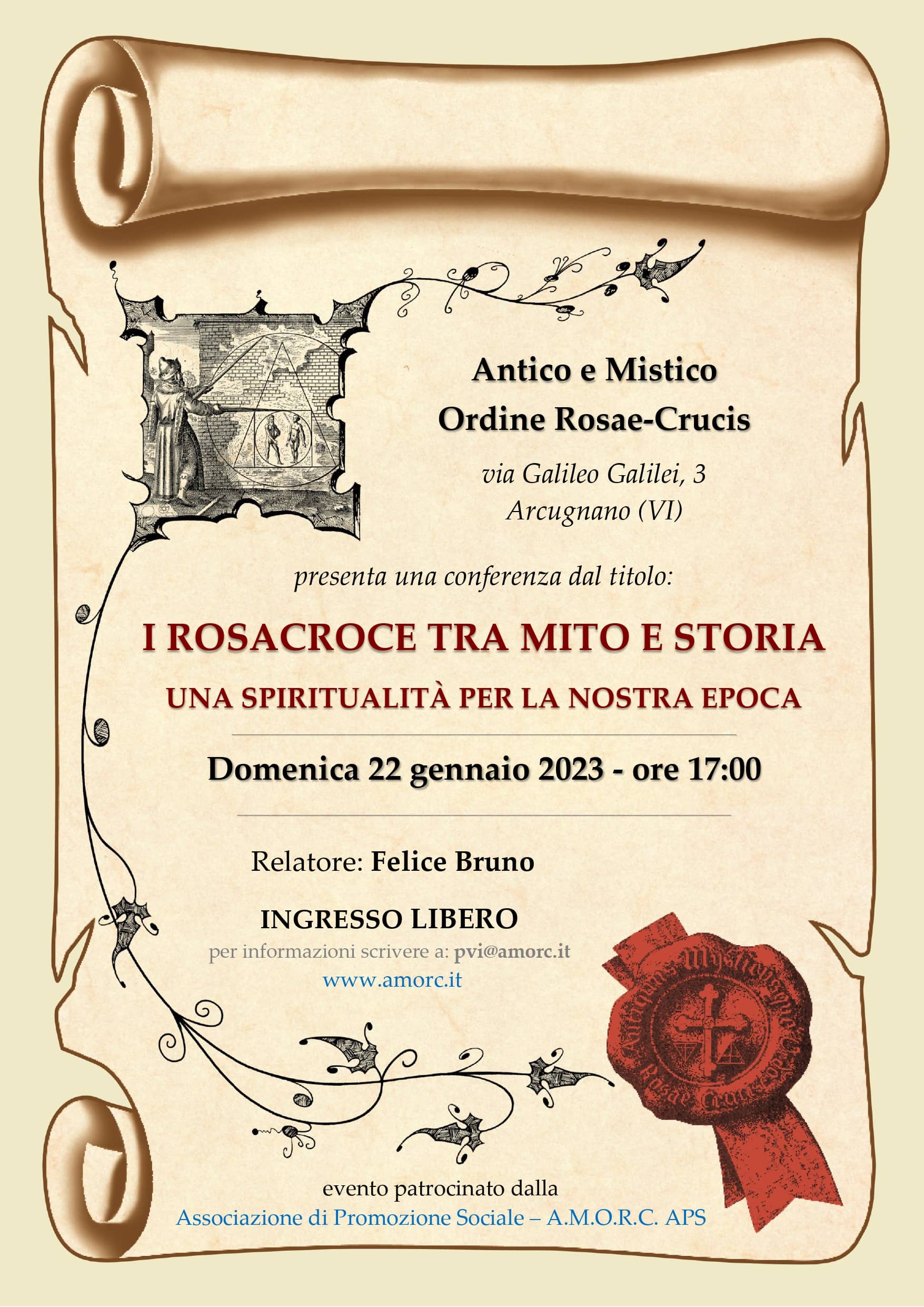 2023 01 22 Conferenza AMORC Vicenza